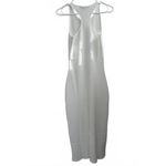 Mango Textured Dress with Opening Back Slit Lia Off White NWT Size 6 / Medium Photo 7