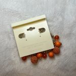 Cato  est‎ 1946 Orange and Gold Dangle Earrings Photo 1