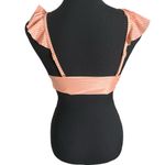 Aerie Ruffle Longline Triangle Bikini Top Medium Women’s Neon Peach 2427. Photo 2