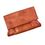 Anthropologie  Wallet Coral Womens Folding Smooth Leather 7x5.5in Photo 1
