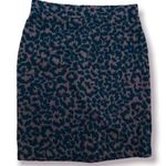 Nicole Miller Leopard Print Sweater Mini Skirt Pencil Brown M Photo 0