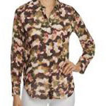 T Tahari TAHARI | Multicolored Button Down Blouse Sz XL Photo 0