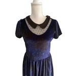 DOCTOR WHO Velvet BBC Galaxy Print Collared Dress Size Medium Blue Photo 7