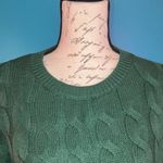 NWT ANRABESS Green Cable Knit Sweater, Large Photo 1