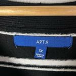 Apt. 9  Black & White Knit Short Sleeve Sweater 3X Photo 4