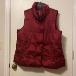 J.Jill red or maroon puffer vest size large Photo 6
