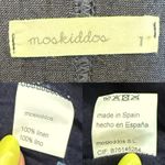 Moskiddos Linen Jumpsuit Coverall Long Sleeve Navy Blue Size M Photo 6