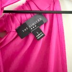 The Limited  High Neck Sleeveless Satin Blouse in Bright Pink Size L Photo 2