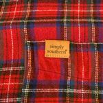 Simply Southern  Dress Tunic M/L Red and Blue Plaid Button Down Shirt Dress Photo 2