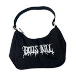 Dolls Kill Embroidered Black Small Shoulder Bag Photo 0