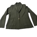 Summersalt Knit Blazer Olive Green Organic Cotton Size L Photo 2