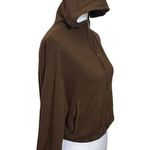 Monrow Full Zip Up Hoodie Sweatshirt Chocolate Brown Women’s Size Small Photo 3