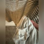 Pink Lily  Gray and White Striped Soft V Neck Dress Photo 4