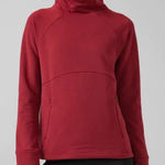 Athleta  Polar Tech Funnel Neck Pullover Sweatshirt Red Size Small Photo 0