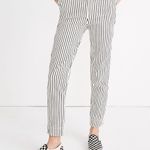 Madewell Tapered Pants in Stripe Size 25 Corporate Office Wear Preppy Nautical Photo 1