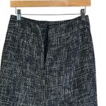 Ann Taylor  Tweed Skirt Womens 0 Black White Lined Dark Academia Preppy Career Photo 3