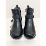 Easy Street Easy Streets Booties Size 5 Black Block Heel Faux Fur Lug Outsole Faux Leather Photo 3