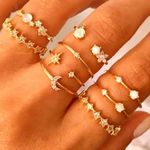 Urban Outfitters 9pc moon ring set  Photo 0