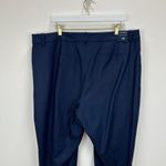 J.Crew Kallie Stretch Linen Blend Straight Leg Pant Navy Plus Size US 18 NWT Photo 5