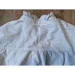 Lilly Pulitzer Brinkley blue striped shirt dress size 10 ruffle neckline 3/4 slv Photo 5