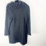 Chico's CHICO’S Heather Gray Drama Fringe Dina Wool Blend Longline Cardigan, Size Large Photo 1