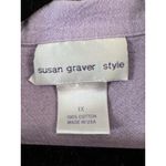 Susan Graver  Lilac Purple Cotton Button Front Long Sleeve Shirt Women’s Size 1X Photo 4