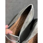 Anthropologie  Vicenza Silver Metallic Loafers Womens Shoes Size USA 6 Photo 2