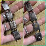 VINTAGE / ANTIQUE JAPANESE DAMASCENE BRACELET HANDMADE ARTISAN GOLD SILVER Black Photo 3