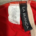 La Blanca One Piece One Shoulder Red Ruched Swimsuit Size 12 Slimming Resort Photo 4