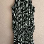 Veronica M . Smocked Tank Black Cream Above Knee Halter Dress Size XL NWT Photo 1