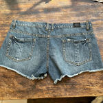 Rip Curl  size 13 denim micro shorts beach brand cut offs distressed Photo 1