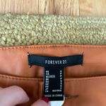 Forever 21 Orange High Waisted Faux Leather Cargo Pants Size Small Photo 2