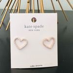 Kate Spade NEW YORK Pave Heart Stud Earrings, Rose Gold/Diamond Crystal, NWT Photo 11