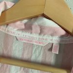 Victoria's Secret Pink Striped Pajama Shirt Dress Comfy Pastel Sleepwear Large Photo 1