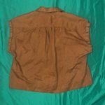 Anthropologie  Brown Short Sleeve Shirt size Small Photo 1