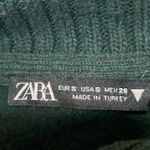 ZARA  LA California Green Knit Quarter Zip Long Sleeve Sweatshirt Sweater Top S Photo 3