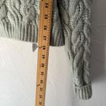 Jessica Simpson Cable Knit Sweater Green Pullover Soft Coquette Fisherman Photo 5