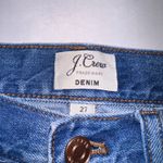 J.Crew  Denim Mini Skirt Womens 27 Blue Jean Raw Hem Cotton Button Zip Front Photo 4