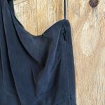 J.Crew  100% Silk One Shoulder Black Mini Dress Sz 6 Photo 3