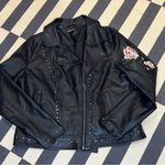 Rue 21 - S. Rothschild faux-leather moto jacket w/ embroidered florals Photo 1