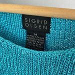 Sigrid Olsen  Blue Knit Sleeveless Tank Top M Photo 3