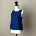 Tobi Blue Scalloped Sleeveless Tank Size S Photo 8