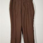 Lauren Ralph Lauren Brown Silk Wide Leg Pants Sz 16 Old Money Preppy Luxury Photo 3