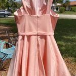 Camille La Vie Camille Peach Halter Dress w/pockets Size 10 Photo 4