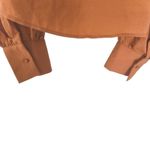 Line and Dot NWT  Thea Square Neck Blouse Caramel Puffed Sleeves Size Medium Photo 11