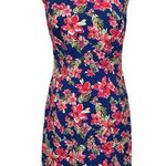 NWT ALYX Blue Red Pink Floral Sleeveless Sheath Mini Dress Hibiscus Flower New Size 4 Photo 2
