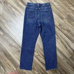 ASOS Design Size 30 Jeans Straight Leg Blue High Rise Cut Off Ankle Hem Women’s Photo 8