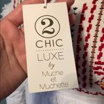 2 Chic Luxe White Bohemian embroidered cardigan SM Photo 3