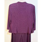 Alex Evenings  Shimmer Eggplant 2 Piece Jacket Cocktail Dress Size 14 Photo 3