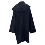 Vintage MARELLA ITALY Wool Angora Shawl Hooded Collar Coat Jacket Size 10 Black Photo 9